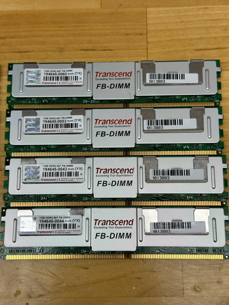 Transcend 8x1GB DDR2-667 PC2-5300 FB-DIMM ECC Registered Buffered Server RAM