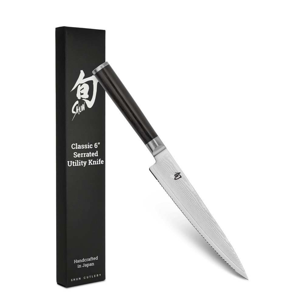 Slice Through Bread Effortlessly - Shun Classic 6 Serrated Utility Knife
