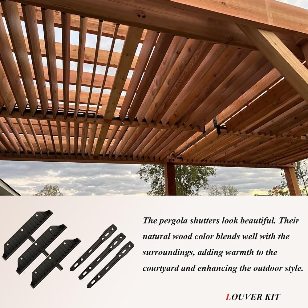 Explranltec Louver Bracket Kit, Deck Sunblind System, Shutters Hardware Syste...