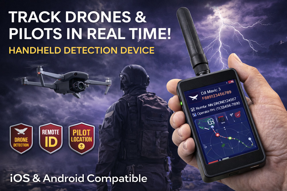 Handheld Drone Detection & Pilot Locator – Remote ID Receiver