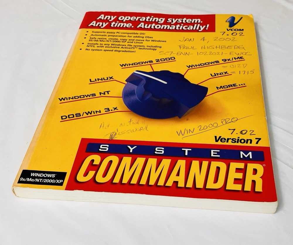 System Commander Version 7 User Manual VCOM Partitioning Guide Windows Linux PB