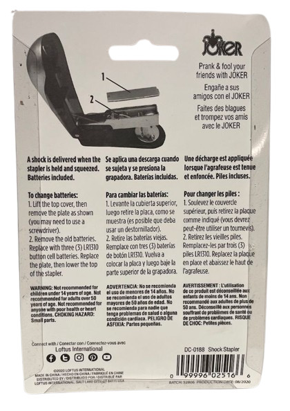 SHOCK STAPLER PRANK Office School Practical Joke Gag Funny Gift Shocking Trick