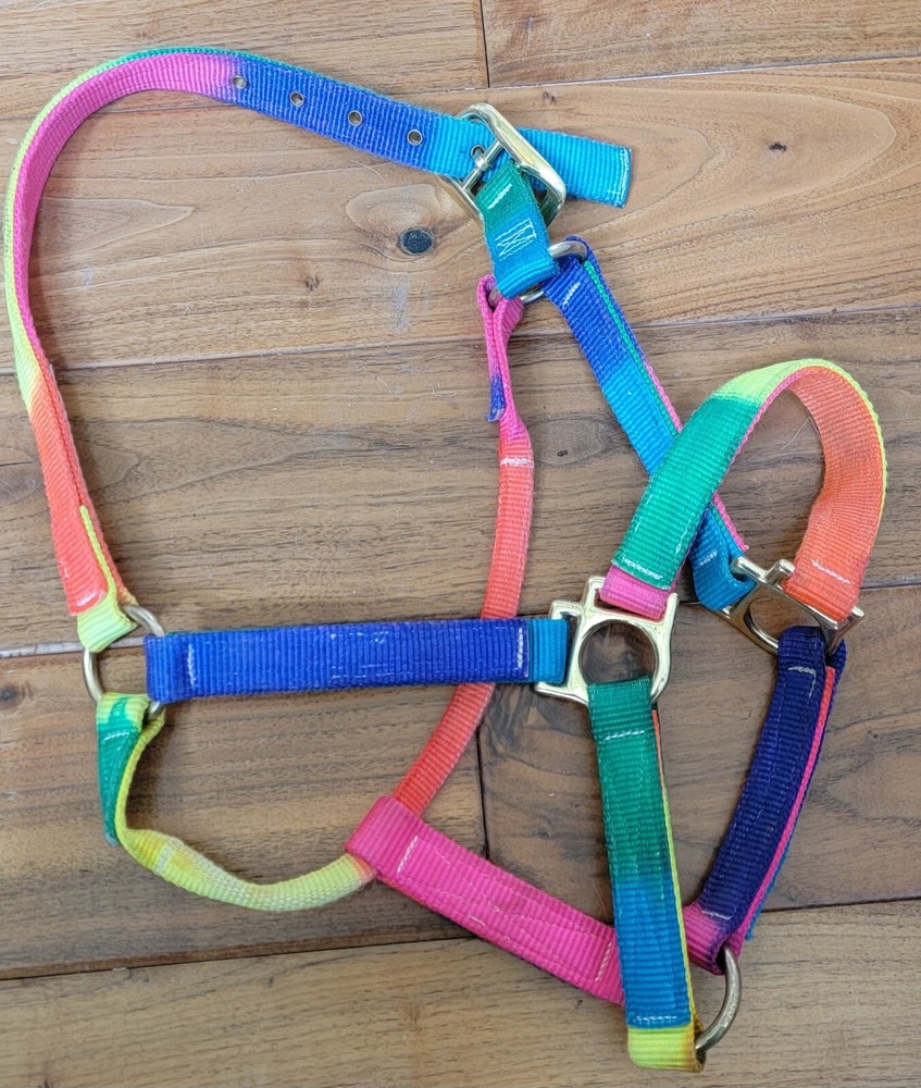 Rainbow Halter Medium Nylon Valhoma Horse Tack