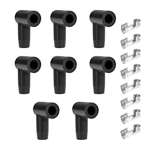 8 Pack Coil Boot Terminal Kit 90 Degree Boots Spark Plug Ignition Wire