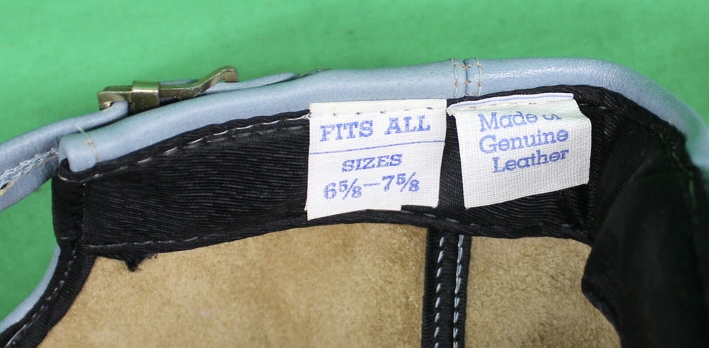 Original Vintage Blue Leather Ford Mustang Baseball Cap w/Patch