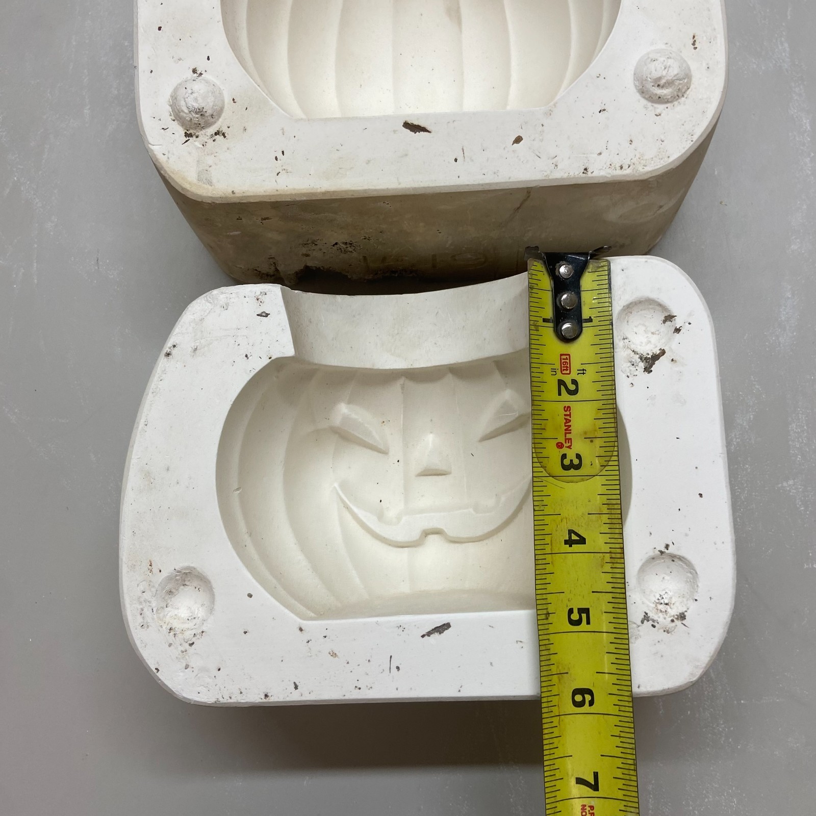 Vintage 1989 Kimple Ceramic Slip Casting Mold Halloween Pumpkin #1519