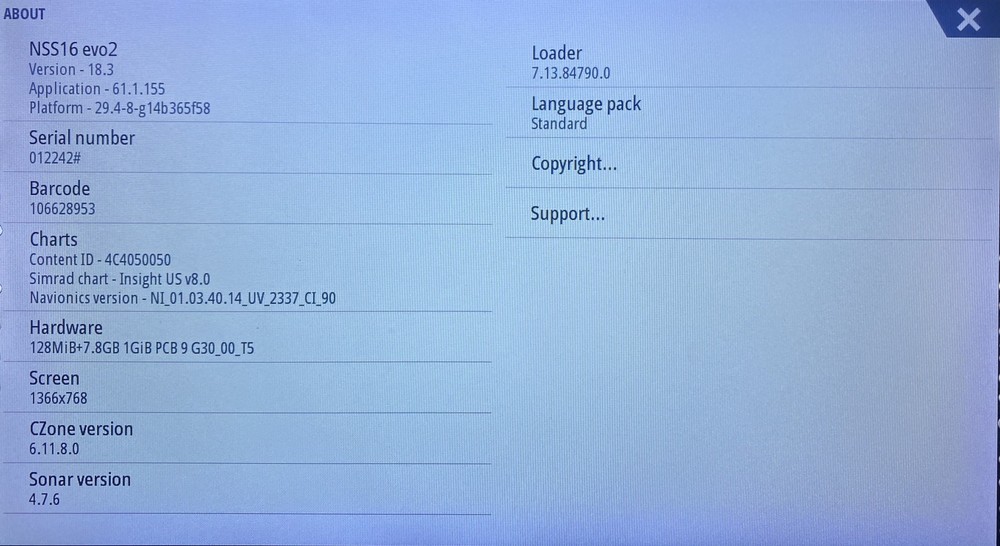 Simrad NSS16 Evo2 16" Multifunction Display MFD Chartplotter ~Good~ Blem*