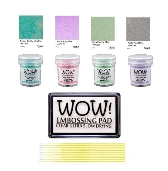 Wow! Embossing Bundle - Pastel Spring Glow, Rosey Glow, Pearl Mist, Primary...
