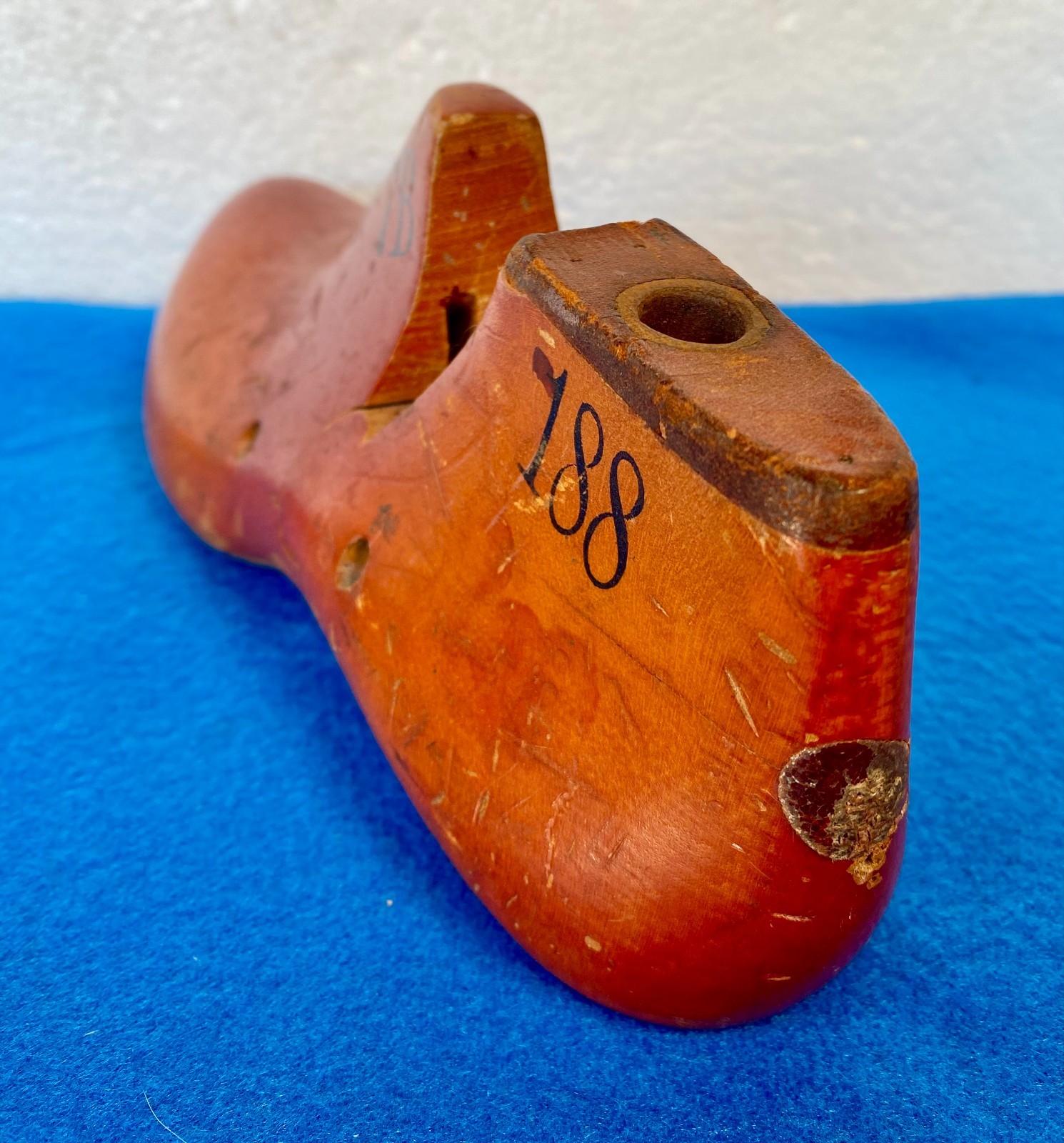 Antique Leader Wooden Shoe Form/Last Industrial Decor