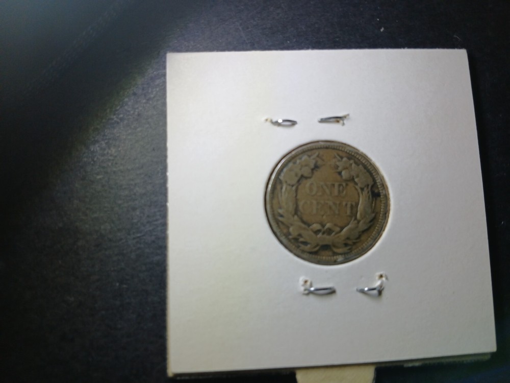 Coins US 1857 circ 1 cent Flying Eagle RARE.