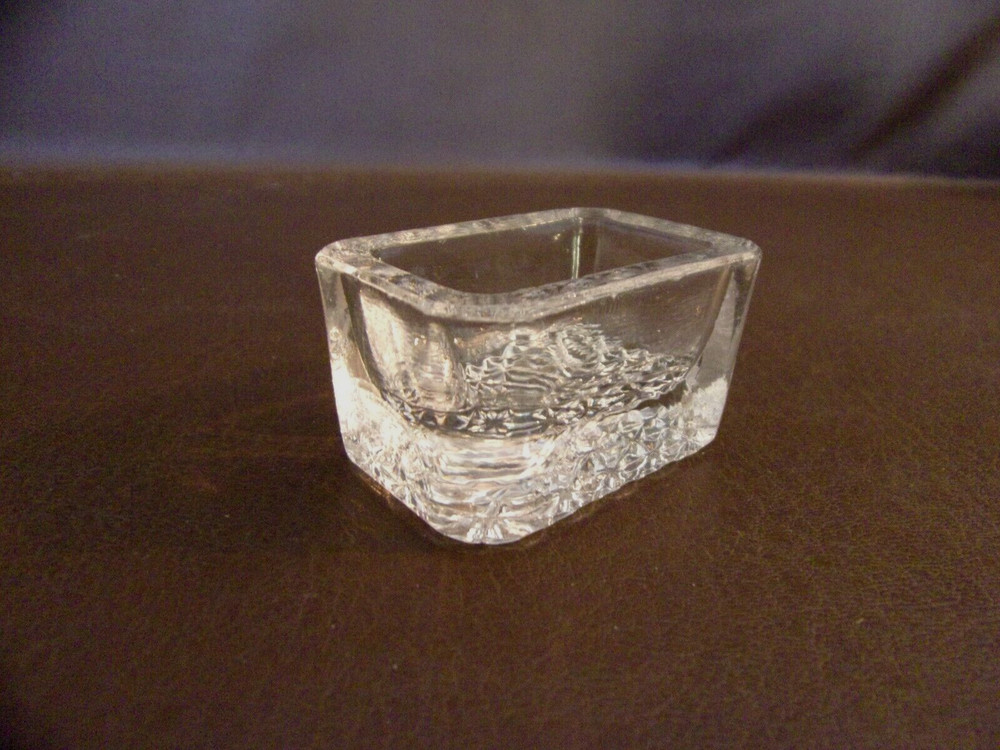 Rectangular Vintage Glass Salt Dip/Salt Cellar