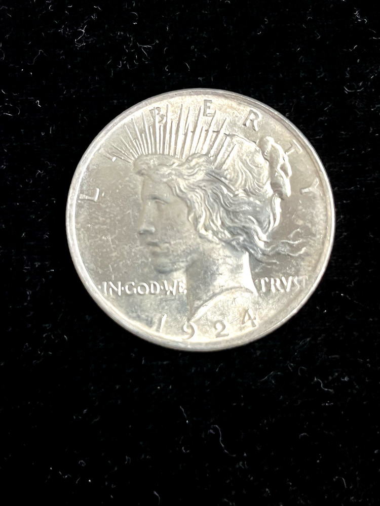 1924-P * SOLID+ GEM BU MS PEACE SILVER DOLLAR