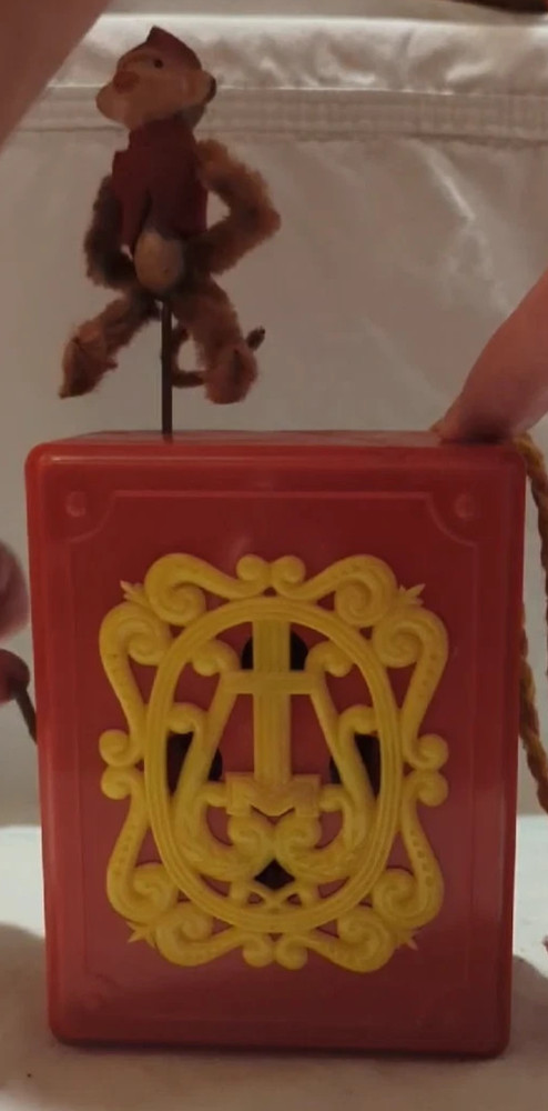 Marx Organ Grinder Dancing Monkey Toy Music Box Magic Puppet Tricks