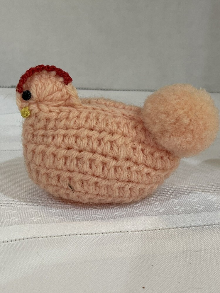 Crocheted Hen Chicken Vintage Grannycore Egg Jacket