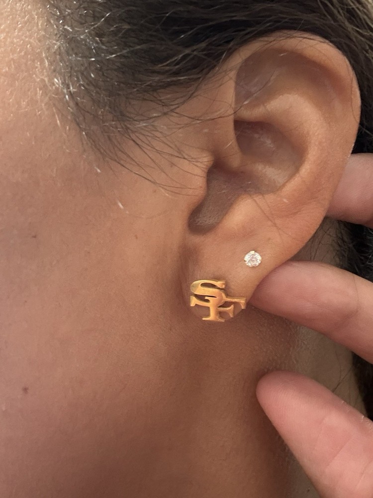 SF 49er Stud Earrings (multiple colors available) message color wanted