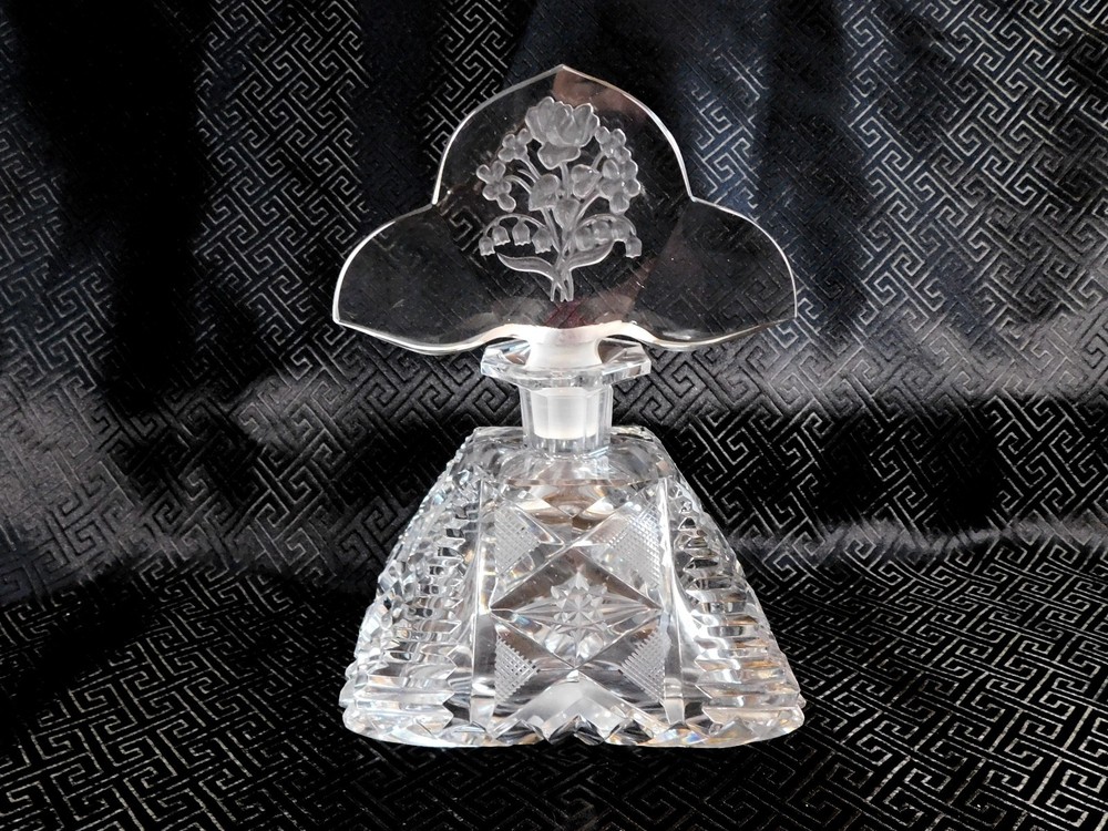 Large Cut Crystal Perfume Bottle # 20818