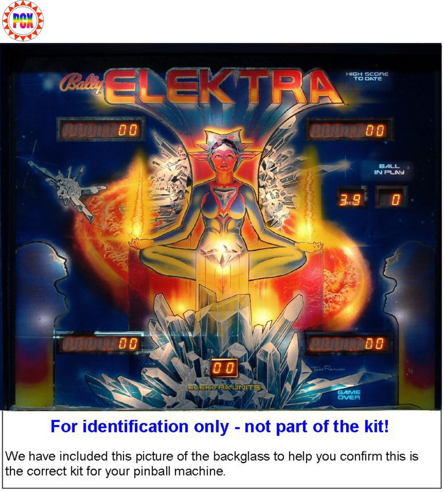 1981 Bally Elektra Pinball Rubber Ring Kit - aka Electra