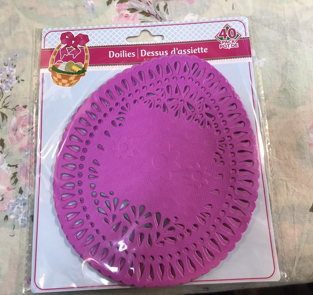 Easter Spring Crafts Die Cut Egg & Tulip Shaped Paper Doilies Easter Decor