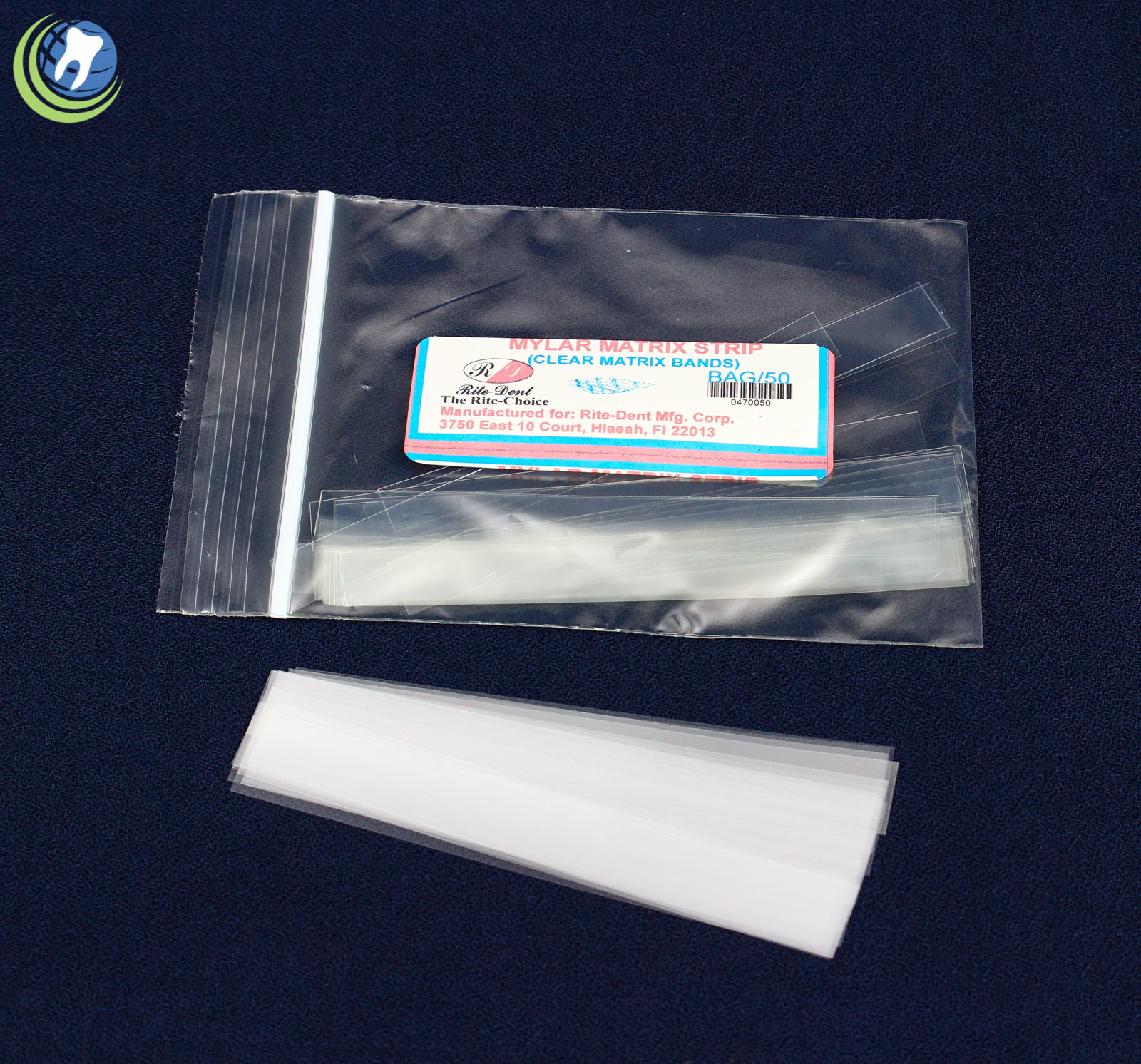 Dental Mylar Matrix Celluloid Clear Strips 3.66" L x 0.35" W x .002" D 50/Bag
