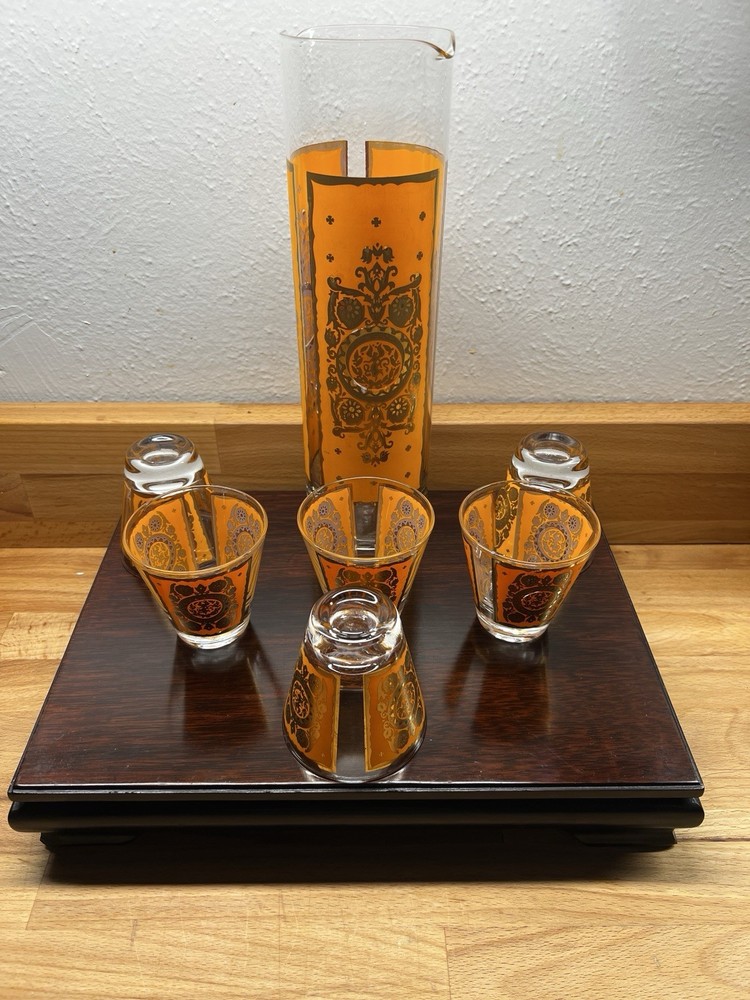 Pansinski Glass Set 6 Glasses Small Ans Pitcher