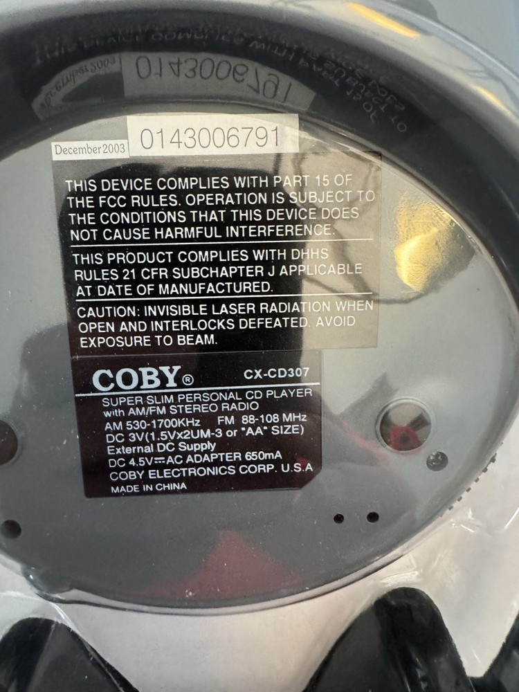 Coby CX-CD307 CD Player