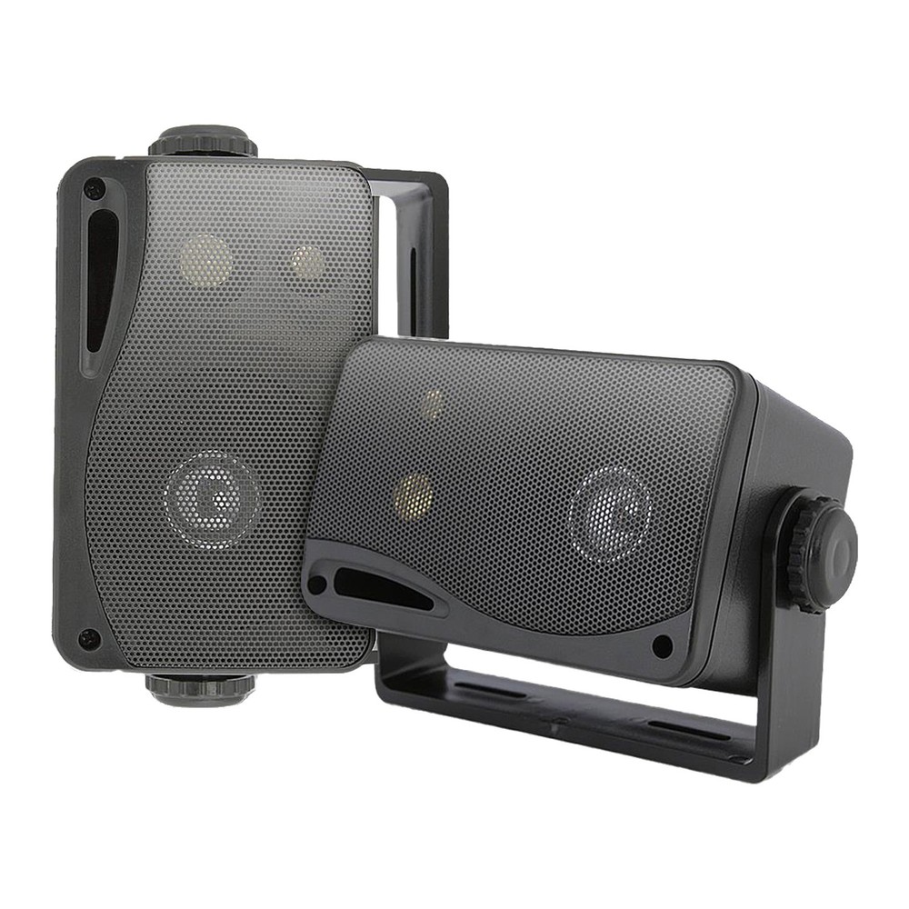 Pyle Home Display Digital Receiver, 2x 3.5'' 200W Black Speakers, Mic System