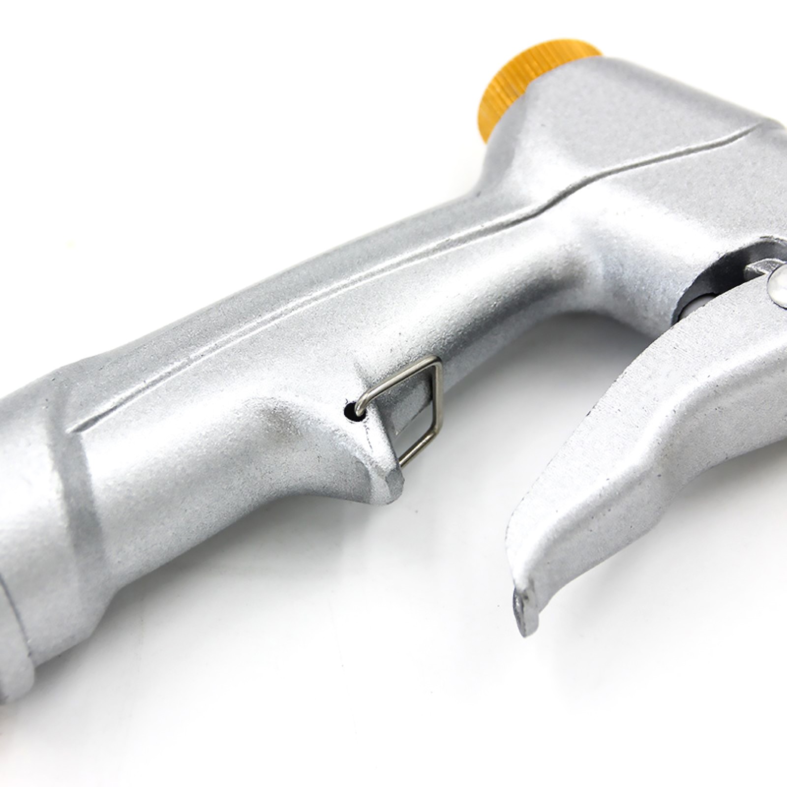 Garden Hose Nozzle Sprayer Heavy Duty Metal High Pressure Water Silver