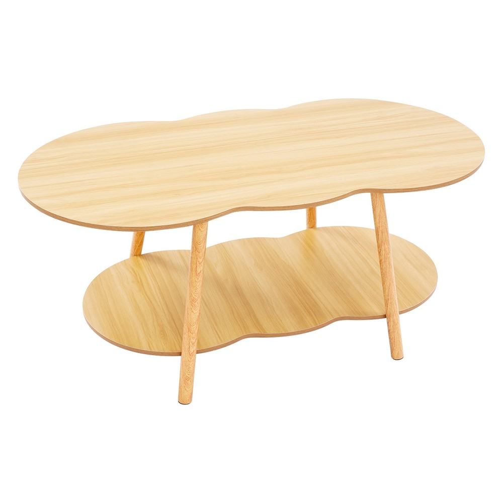 2-Tier Sofa Table Max 66.14 lbs Cloud Shape End Table 19.7in H Coffee Table