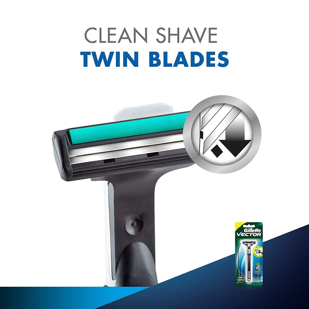 Gillette Vector Plus Manual Shaving Razor, 1 Pc,