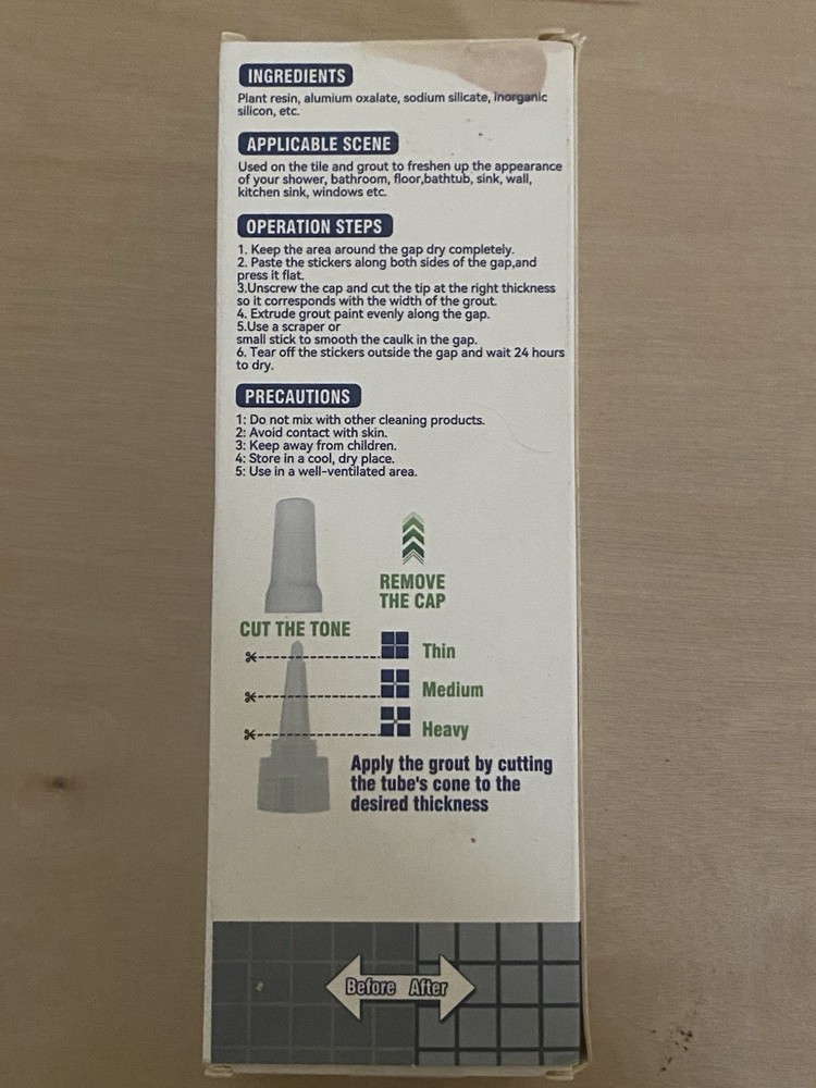 Grout Repair Kit Grey 2 Pack, Fast Drying