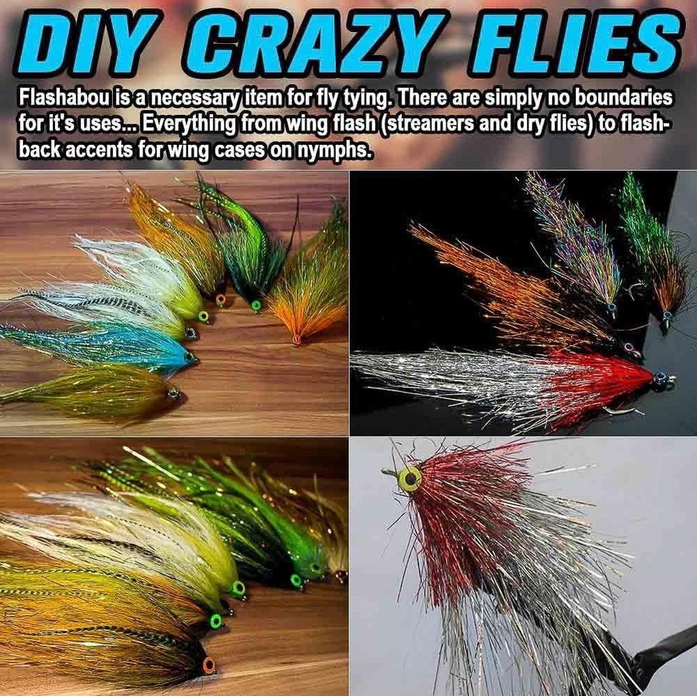 24-Color Flash String for Crafting Flies - Superior Durability & Effect