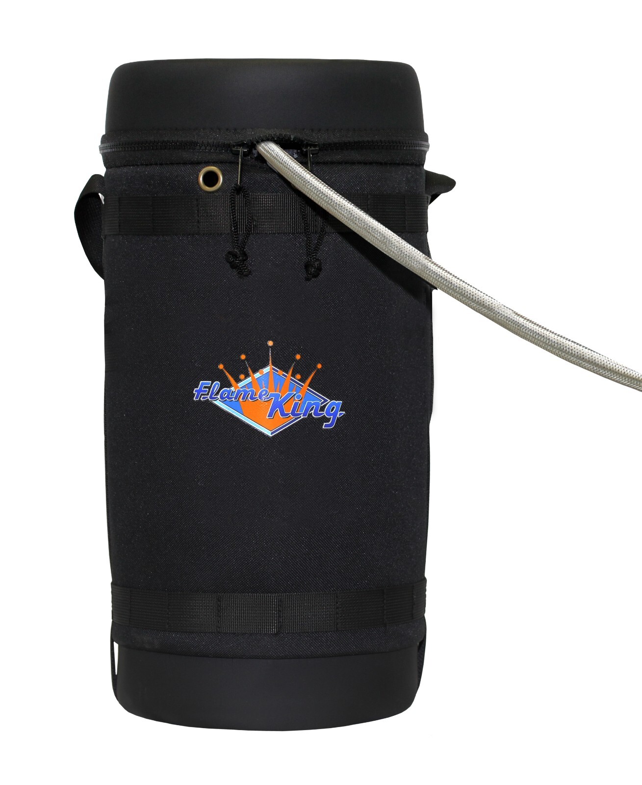 Insulated Protective Carrier, 10 lb Propane Tank & Steel Adapter Hose, Outdoors