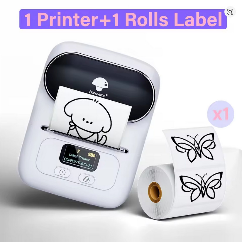 Phomemo M110 Thermal Label Printer Bluetooth Portable Barcode Sticker