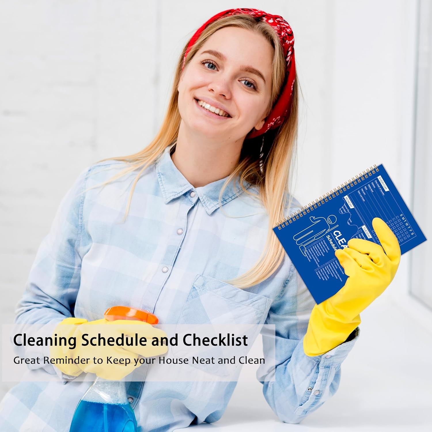 ADHD Cleaning Planner, Cleaning Schedule and Checklist, Undated Daily and Weekly