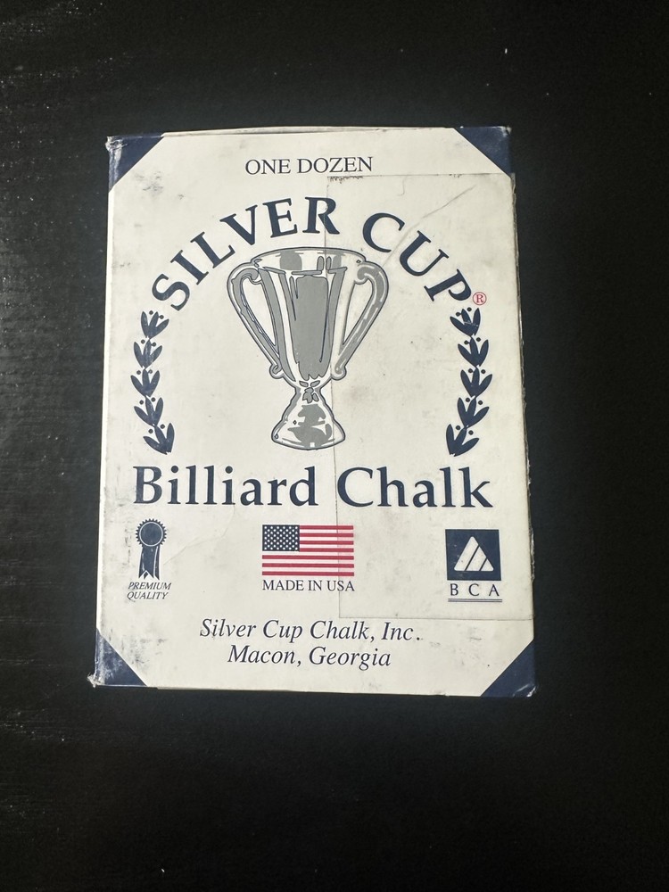 Silver Cup Billiard Chalk - ONE Dozen (Brown)