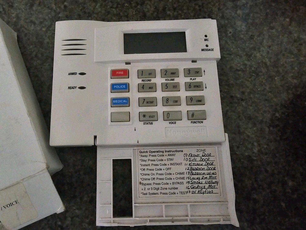 Ademco Honeywell 5828V Wireless Keypad Untested