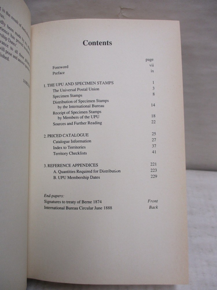 UPU Specimen Stamps: Distribution by International Bureau UPU by James Bendon