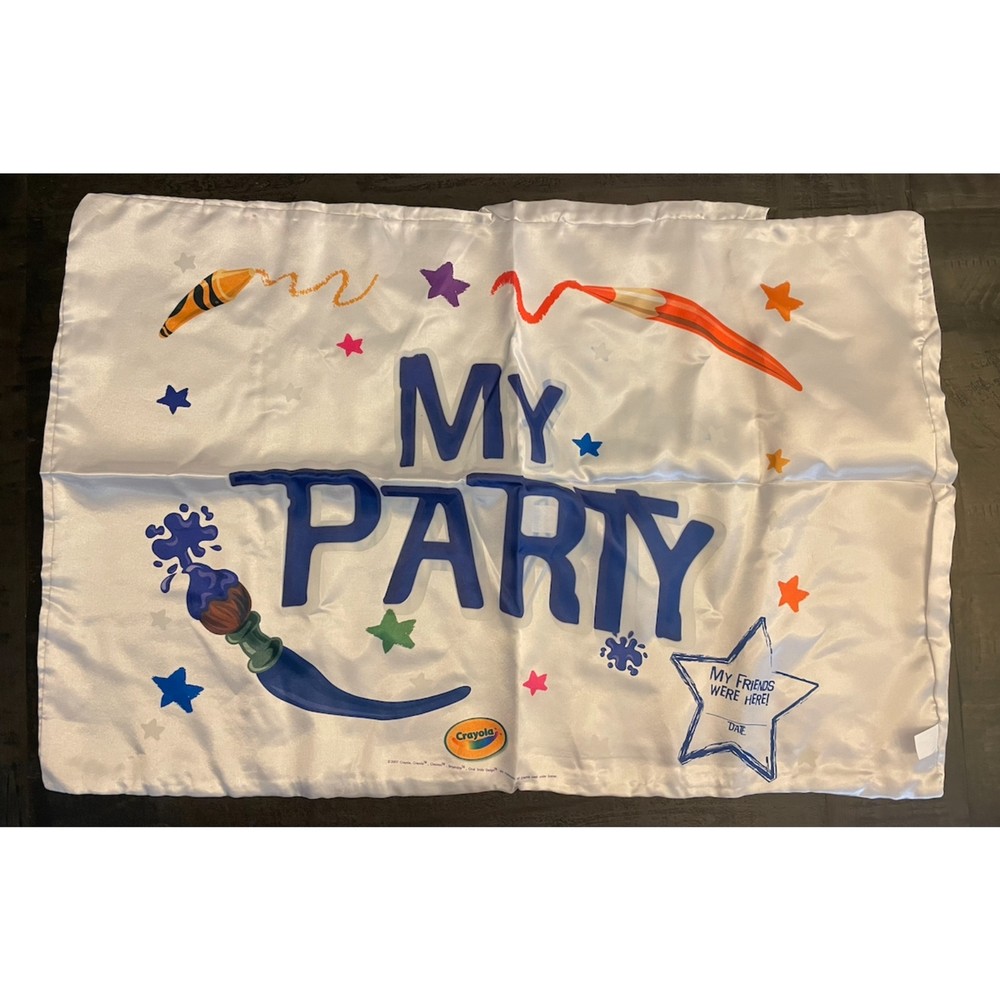 Crayola Autograph Party Pillow Case
