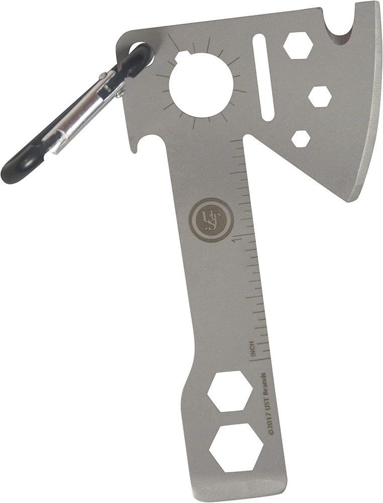 ust Tool-a-Long Carabiner Clip Steel Multi-Tools - Lantern, Pine Tree, Hatchet