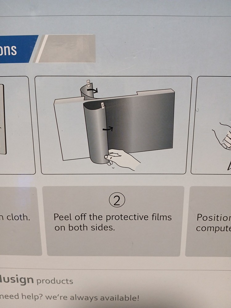 NUSIGN 23-24" Easy Hang Blue Light Blocking Screen Protector Panel for Desktop