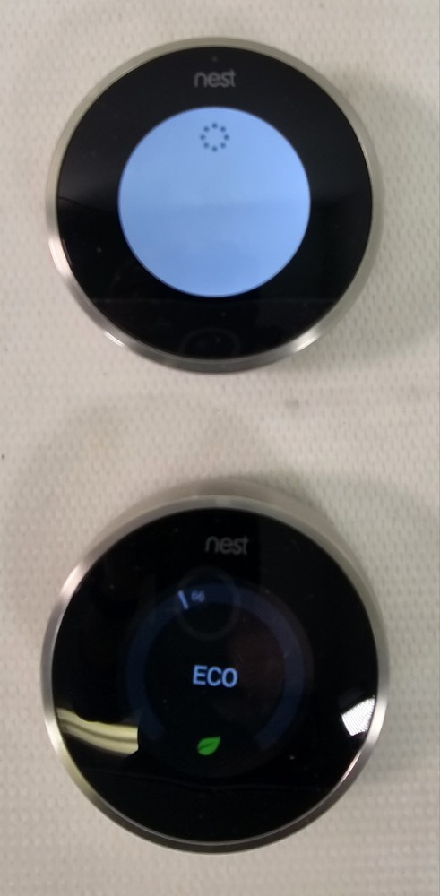 2 - Google Nest 1st Generation Learning Programmable Thermostats & Wall Plates