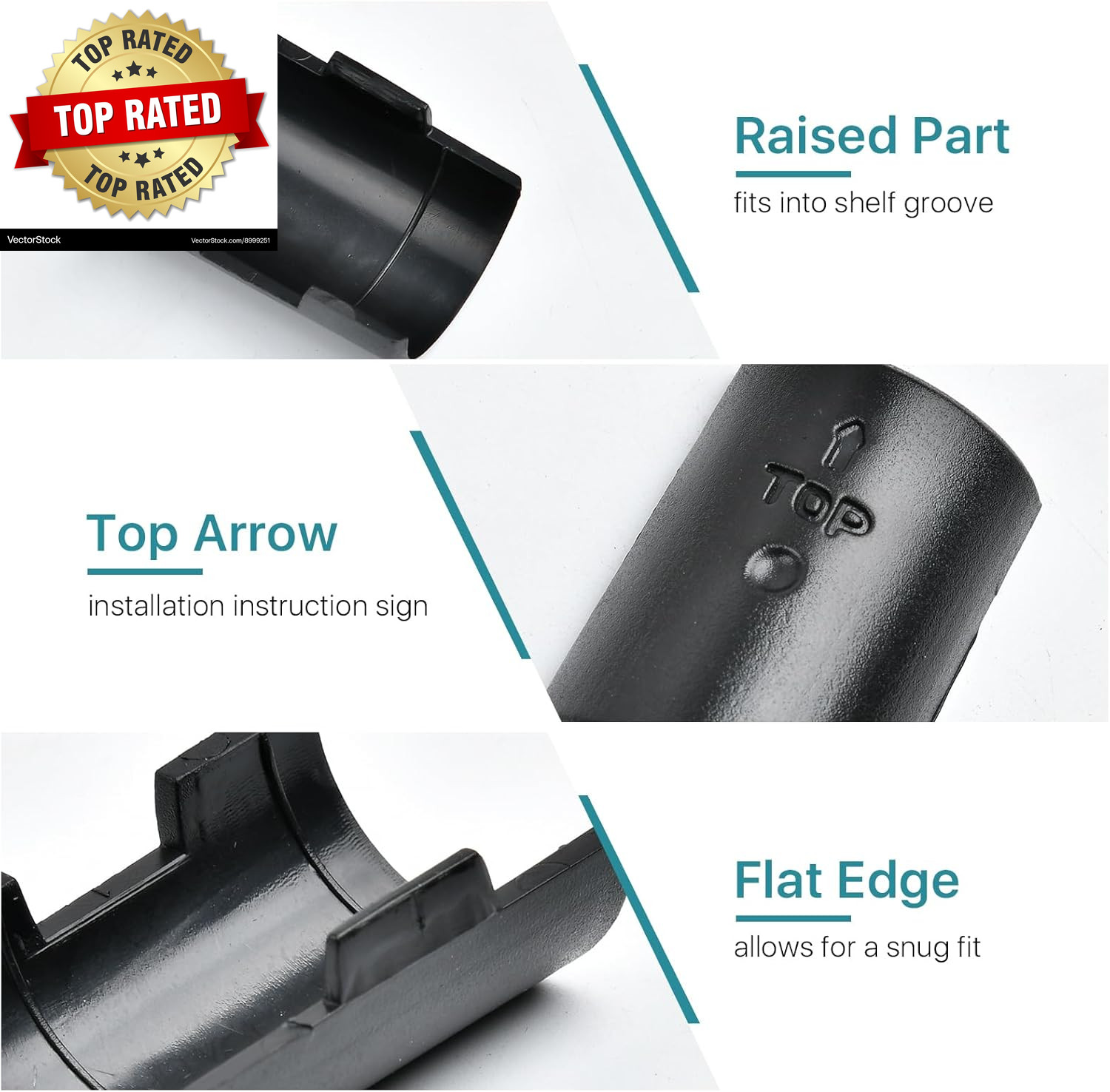 200 Pack Wire Shelving Shelf Lock Clips, 1 Inch Wire Shelf Clips for Post