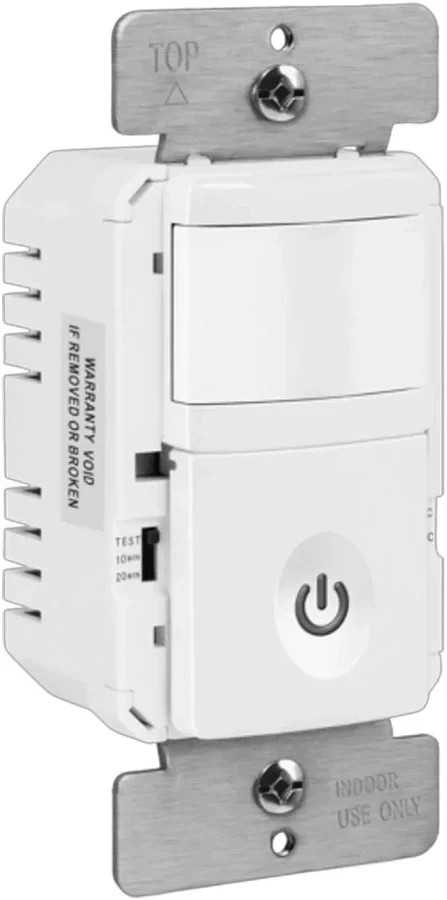 Enerlites HMVS-W Vacancy Sensor, PIR Wall Switch