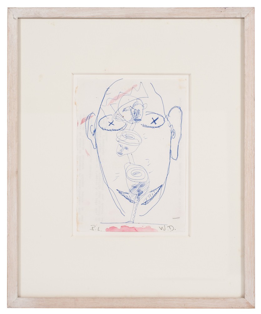 Walter Dahn, original drawing, signed.