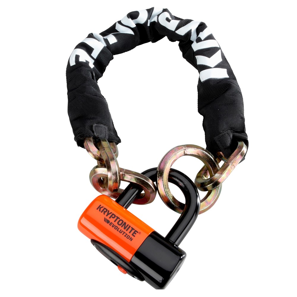 Kryptonite New York Cinch Ring Chain 1275 and Evolution Disc Lock Keyed 70cm