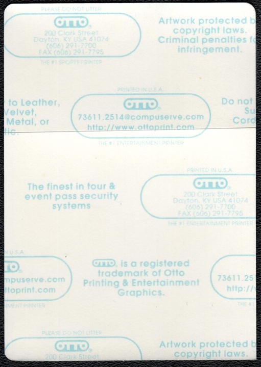 Neil Young Backstage Pass - 1999 Cloth Pass - Solo Tour