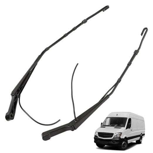 2-Pack Front Left and Right Windshield Wiper Arm Black Replacement for 2004