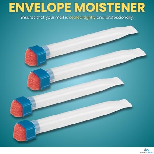 Envelope Moistener, Stamp Moistener, Envelope Sealer Sponge, 4 Pack