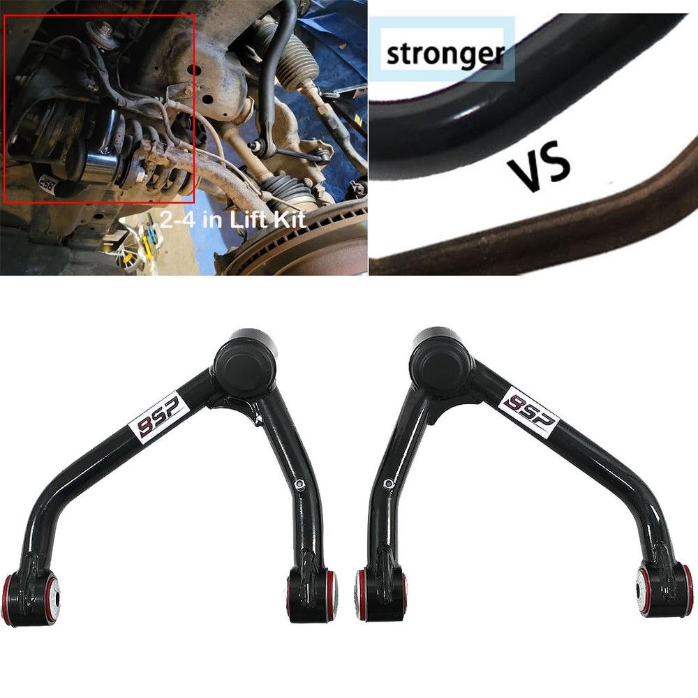 Pair (2 PCS) Front Upper Control Arm Compatible with 2014-2018 Silverado Sier...