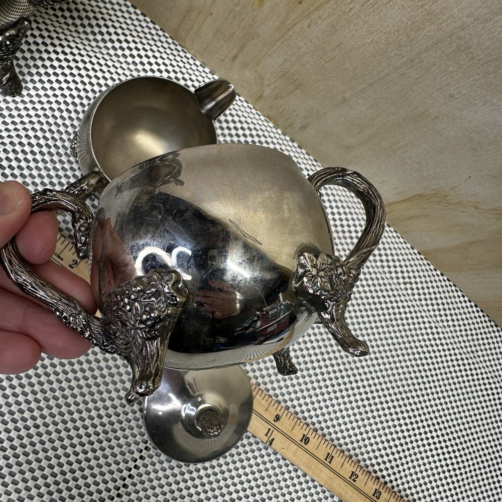 Silver Plated Tea/coffee Set Goth/victorian/dark Decor